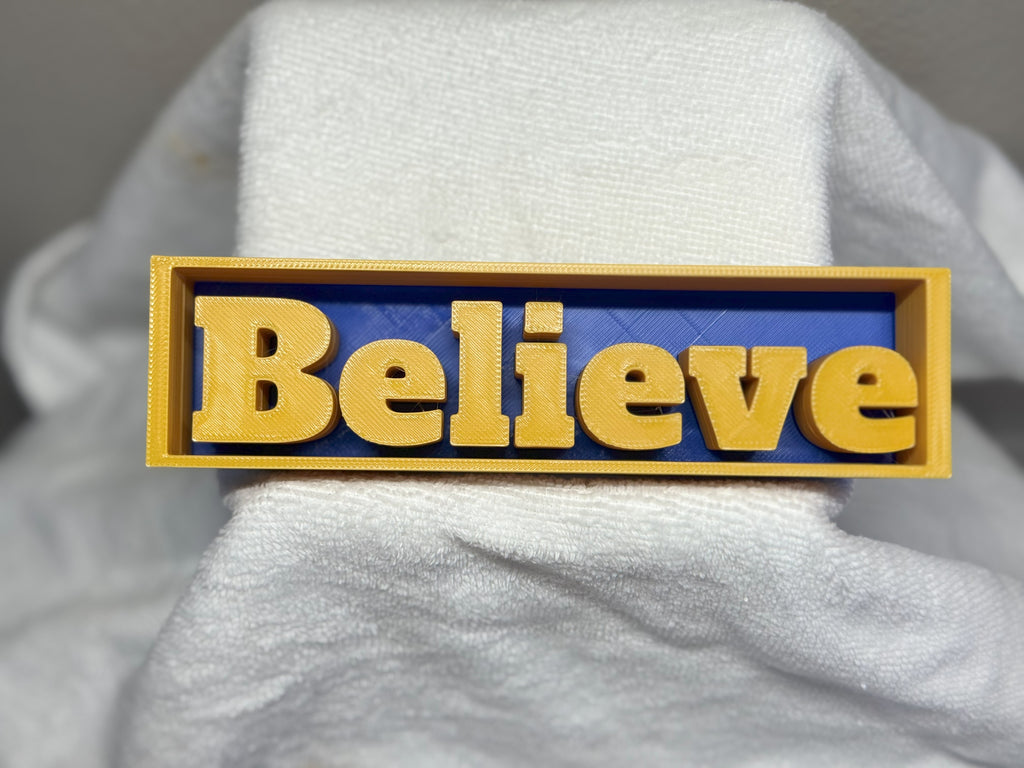 BELIEVE - Shadow Box Text
