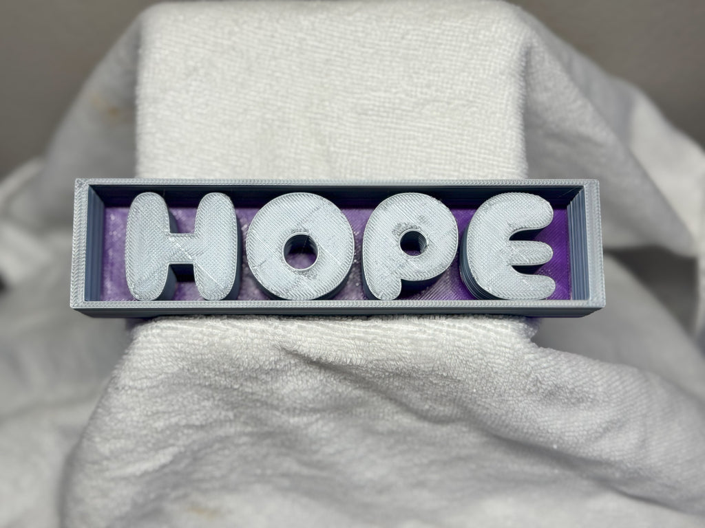 HOPE - Shadow Box Text
