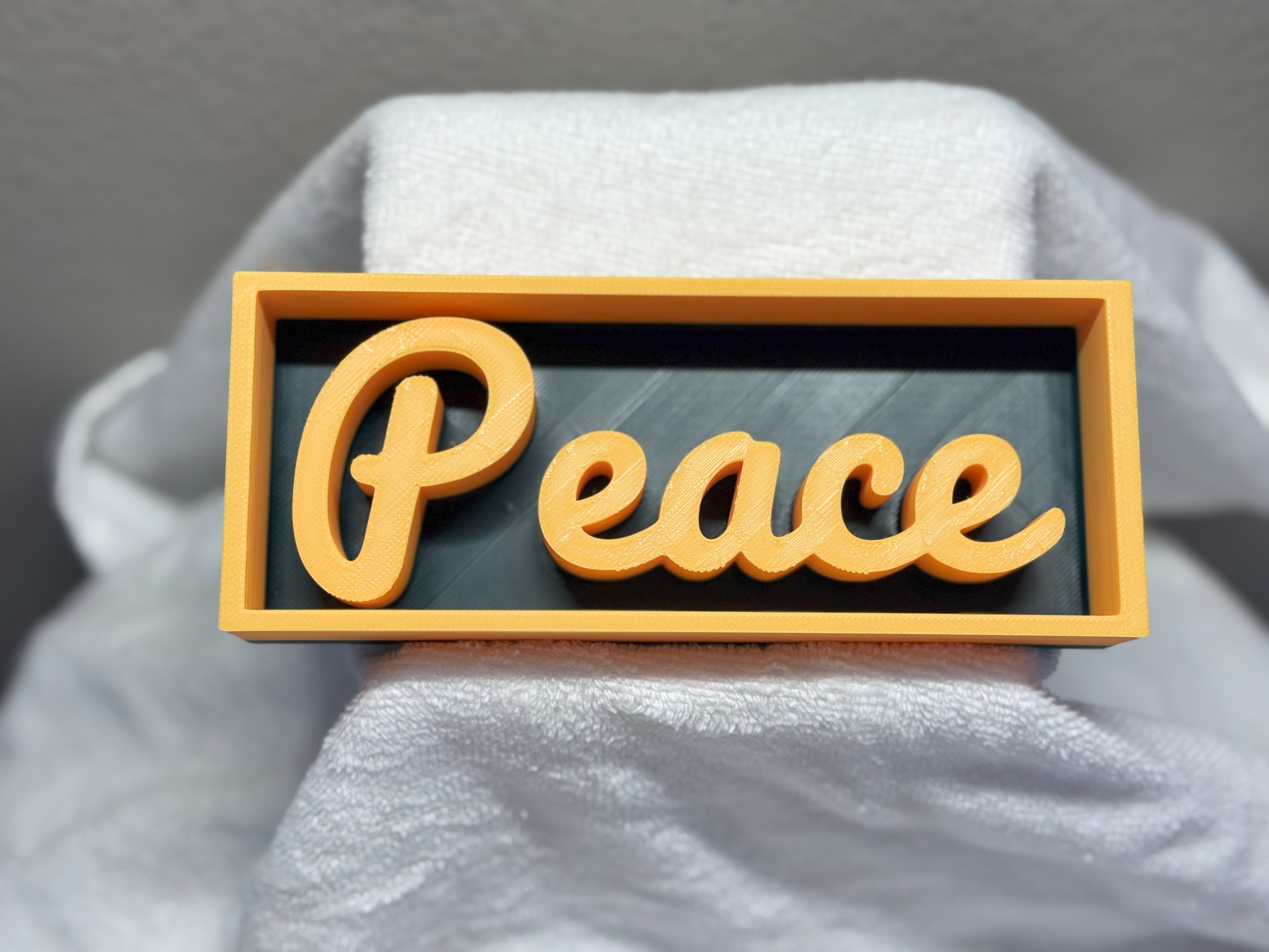 PEACE - Shadow Box Text